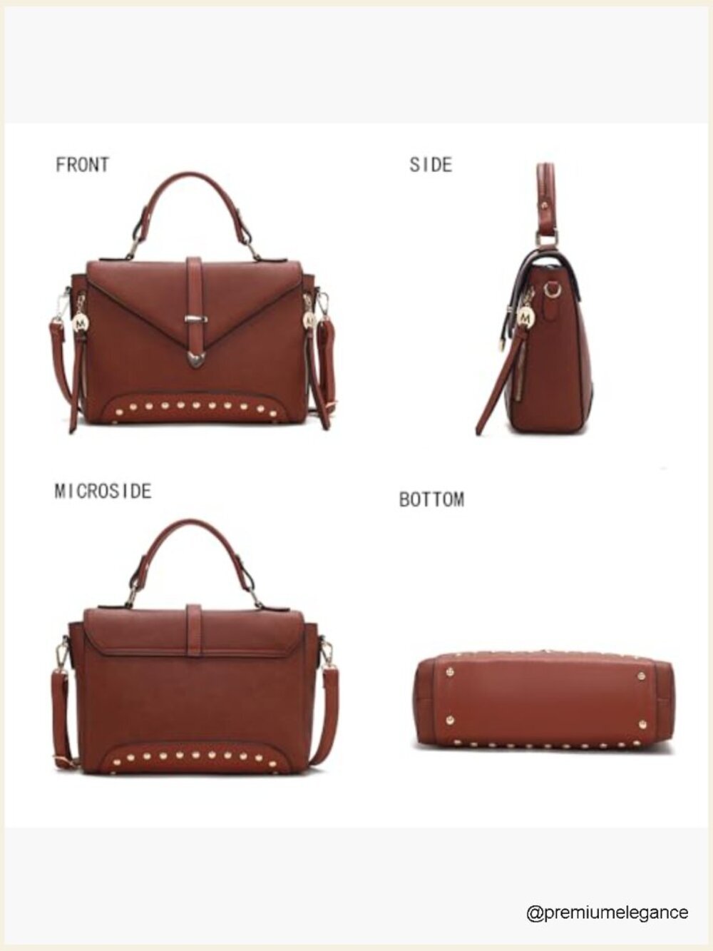 Vegan Leather Crossbody Bag Purse Shoulder Handbag Women - Picture 5 of 7